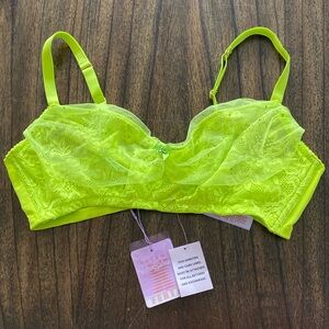 Savage x Fenty Lovelace Unlined Lime Green bra size 1X